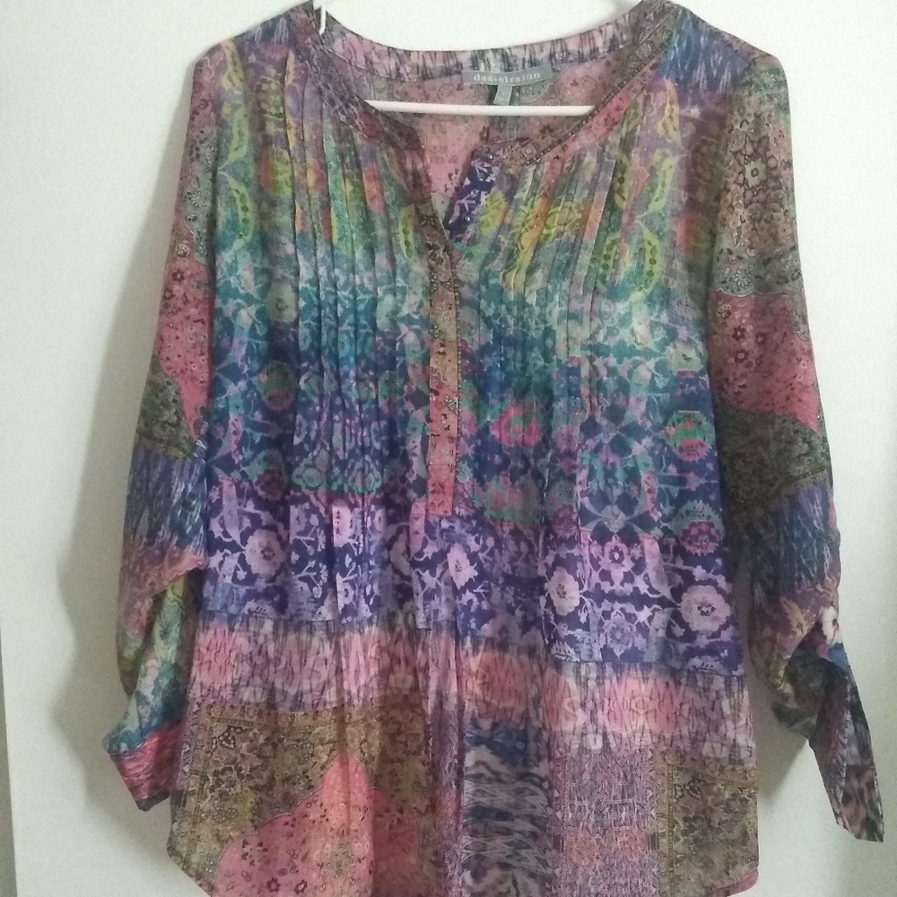 NWT Daniel Rainn Sheer Blouse with Cami
